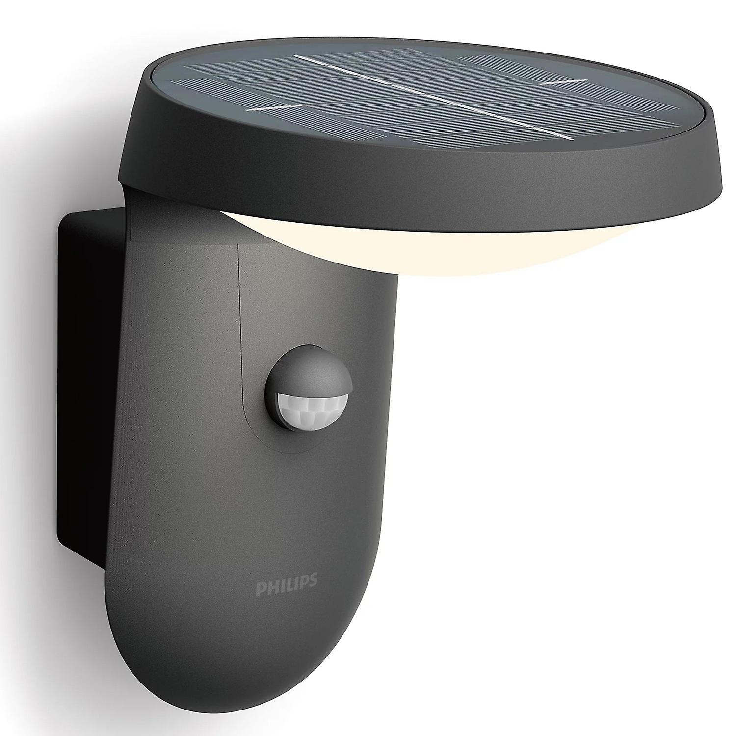 Tyla Wall Lamp Solar IR Sensor Ultra Efficient LED 255lm IP44 Anthracite