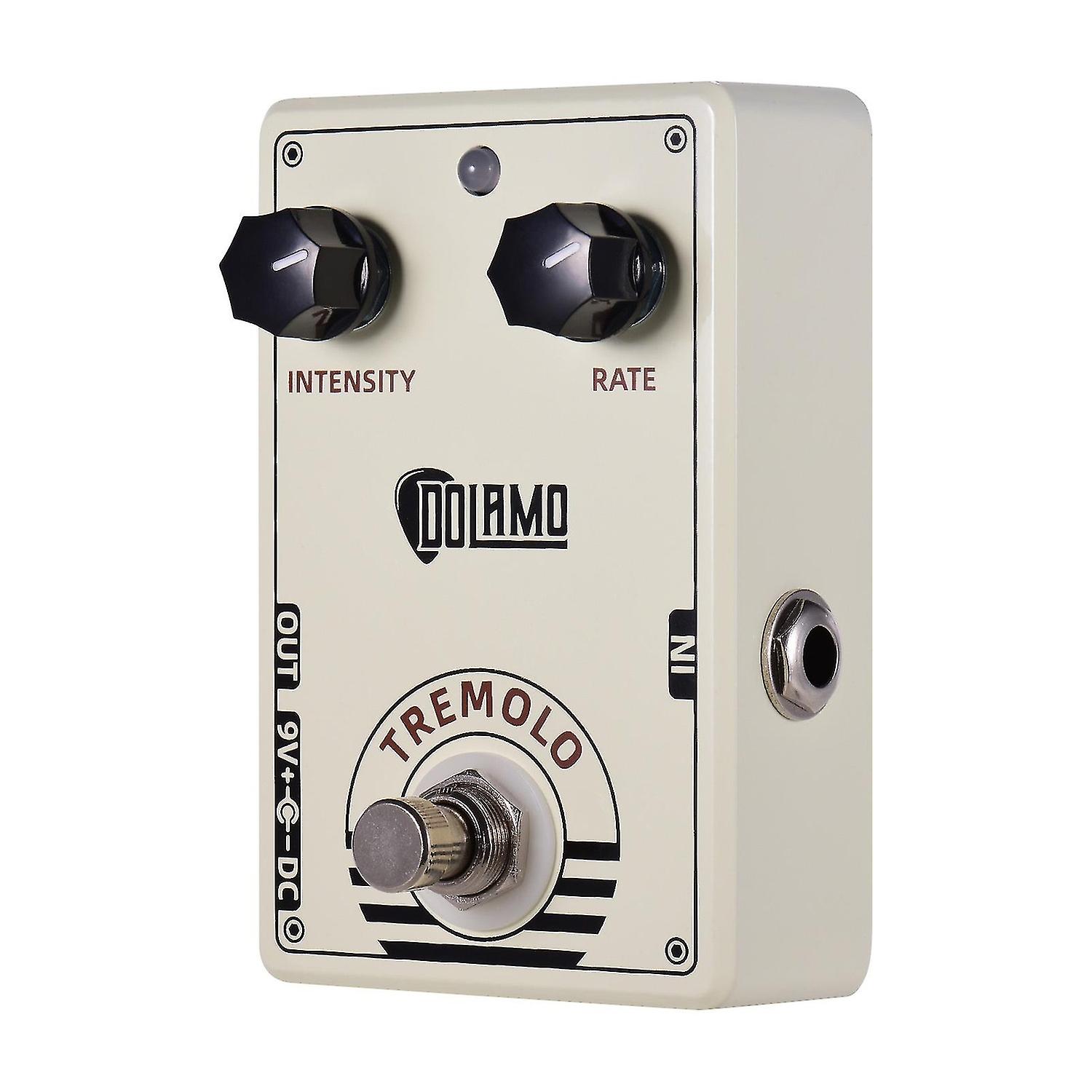 Dolamo D-13 Vintage Style Tremolo Guitar Effect Pedal with Intensity and Rate Controls True Bypass D