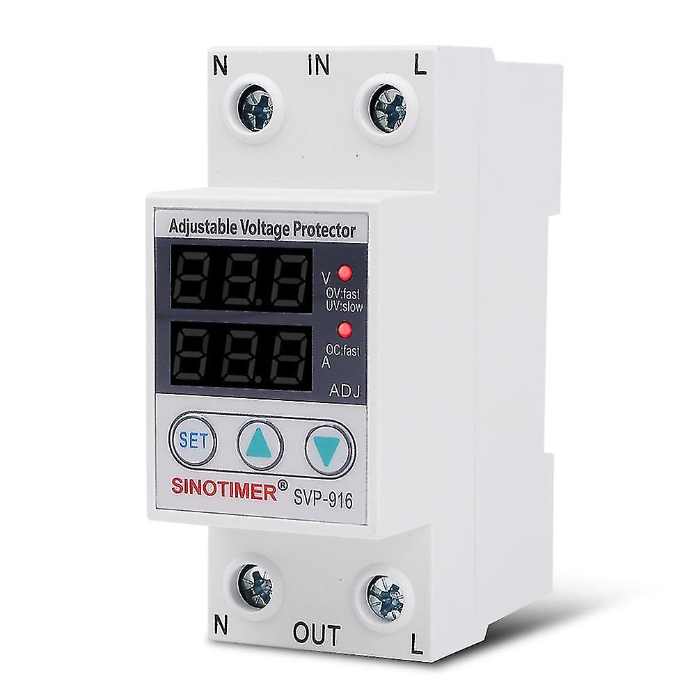 Multifunctional Adjustable Voltage Limit Current Protector Self-resetting Switch Dual Display Protec