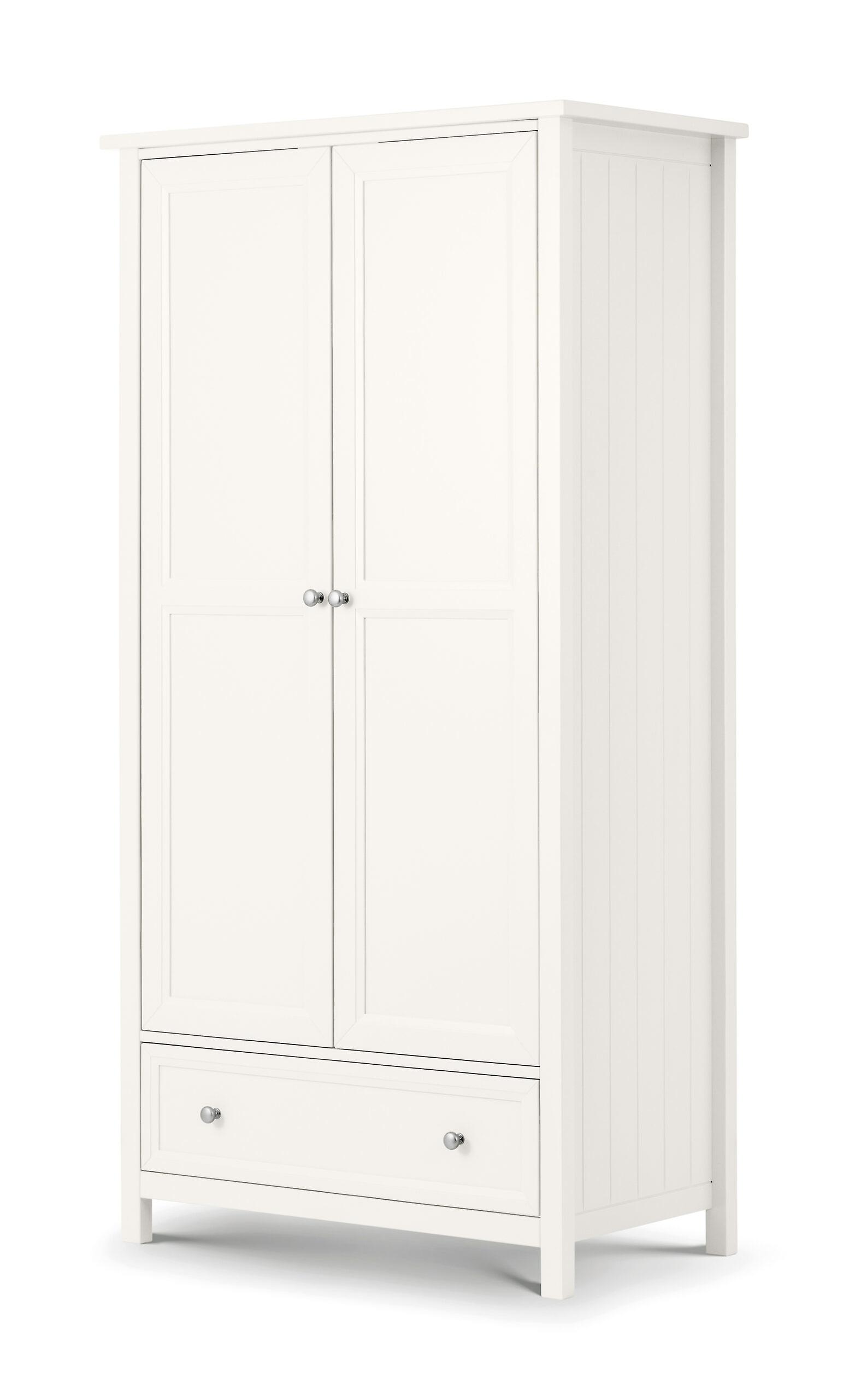 Marine 2 Door Combination Wardrobe - Surf White