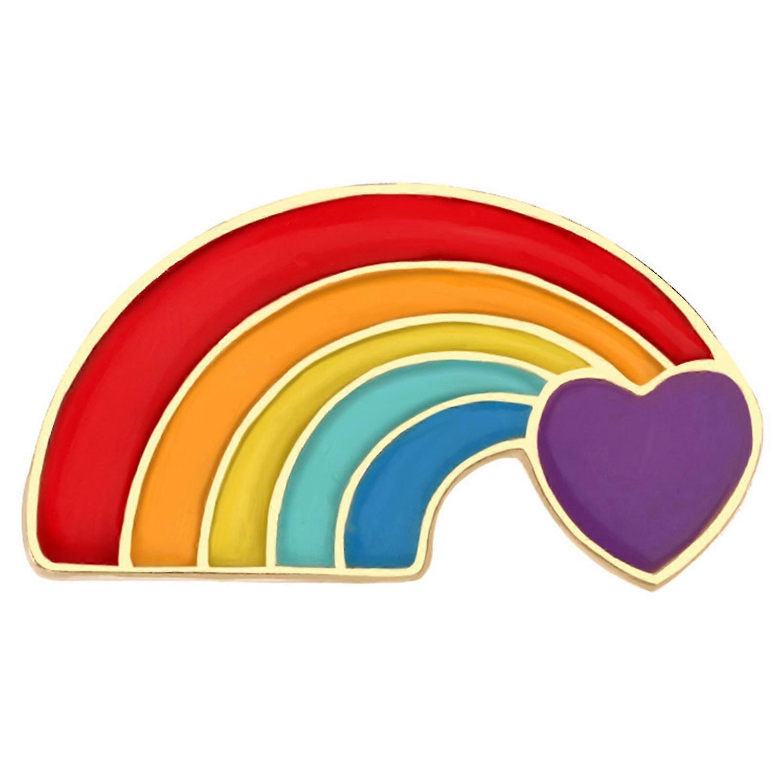 Lgbt Brooch Pins  Lapel Pin Lgbt  Pride Heart Rainbow Flag Shape Brooch