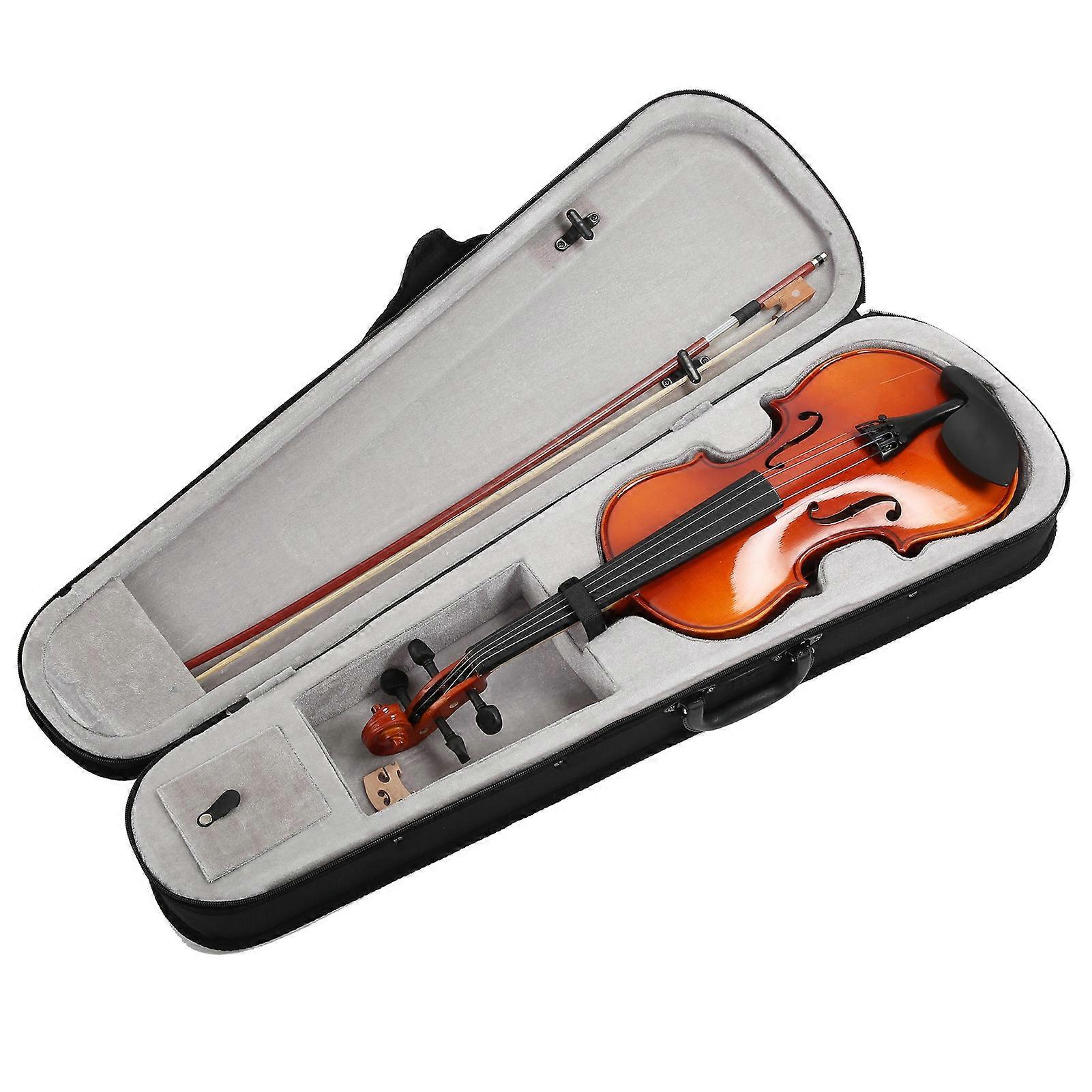 Violin Natural Colour Solid Wood 4/4 Specification Playing String Instrument for Beginners
