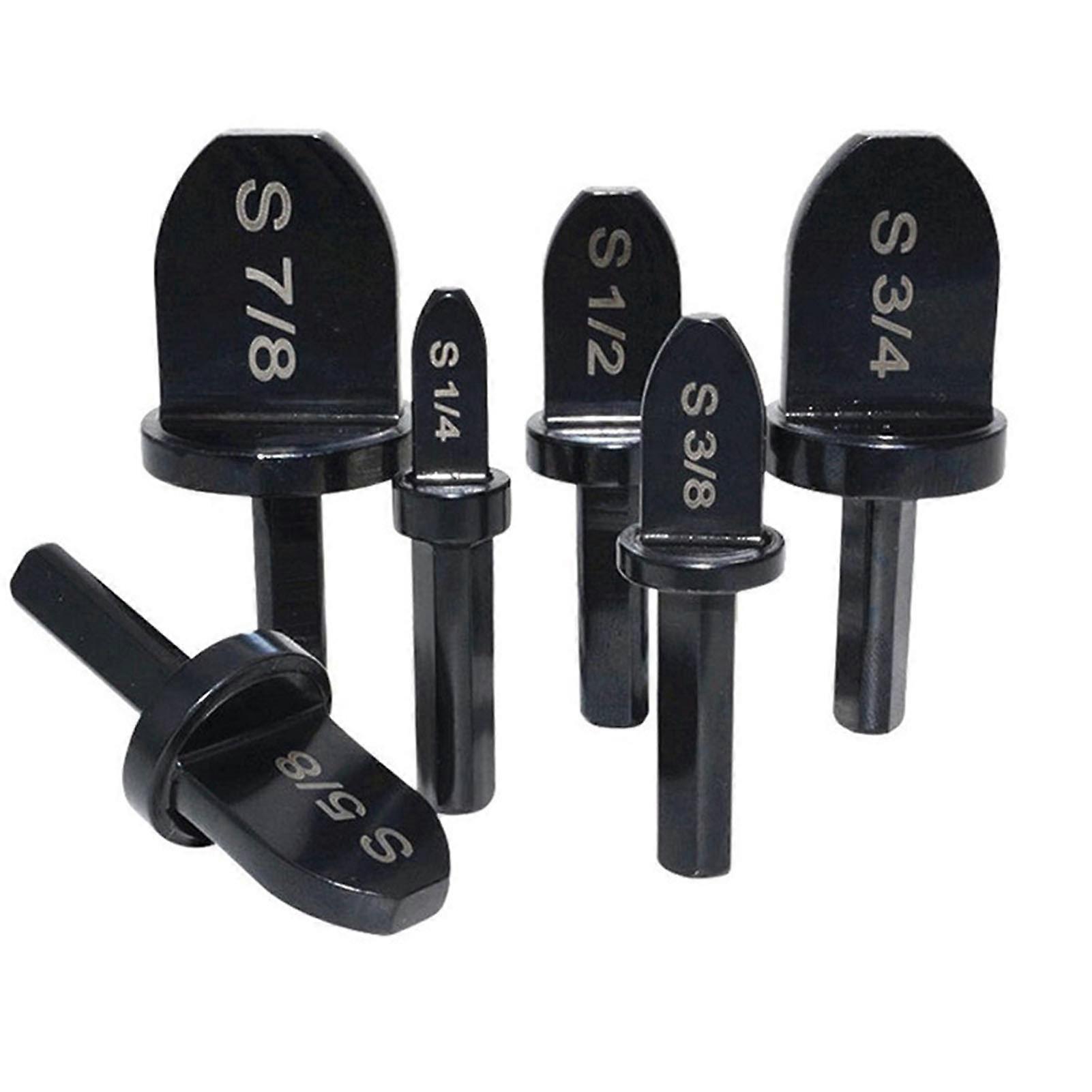 6PCS Pipe Swaging Bits Bearing Steel Expander Swaging Tools for Air Conditioner Copper Pipe Triangle Shank
