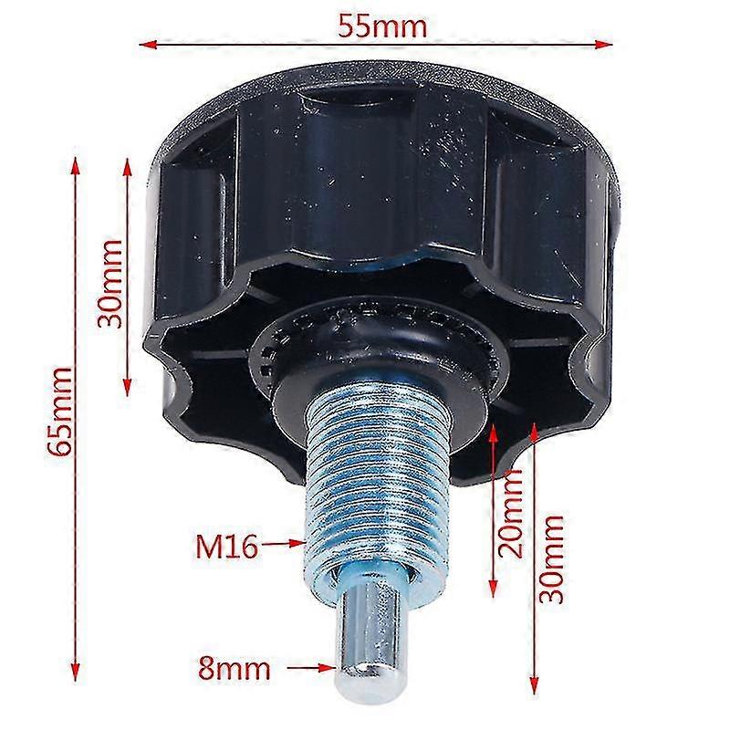 Manopola Con Perno A Molla M16 Per Spinning Bike Ricambio Fitness Universale