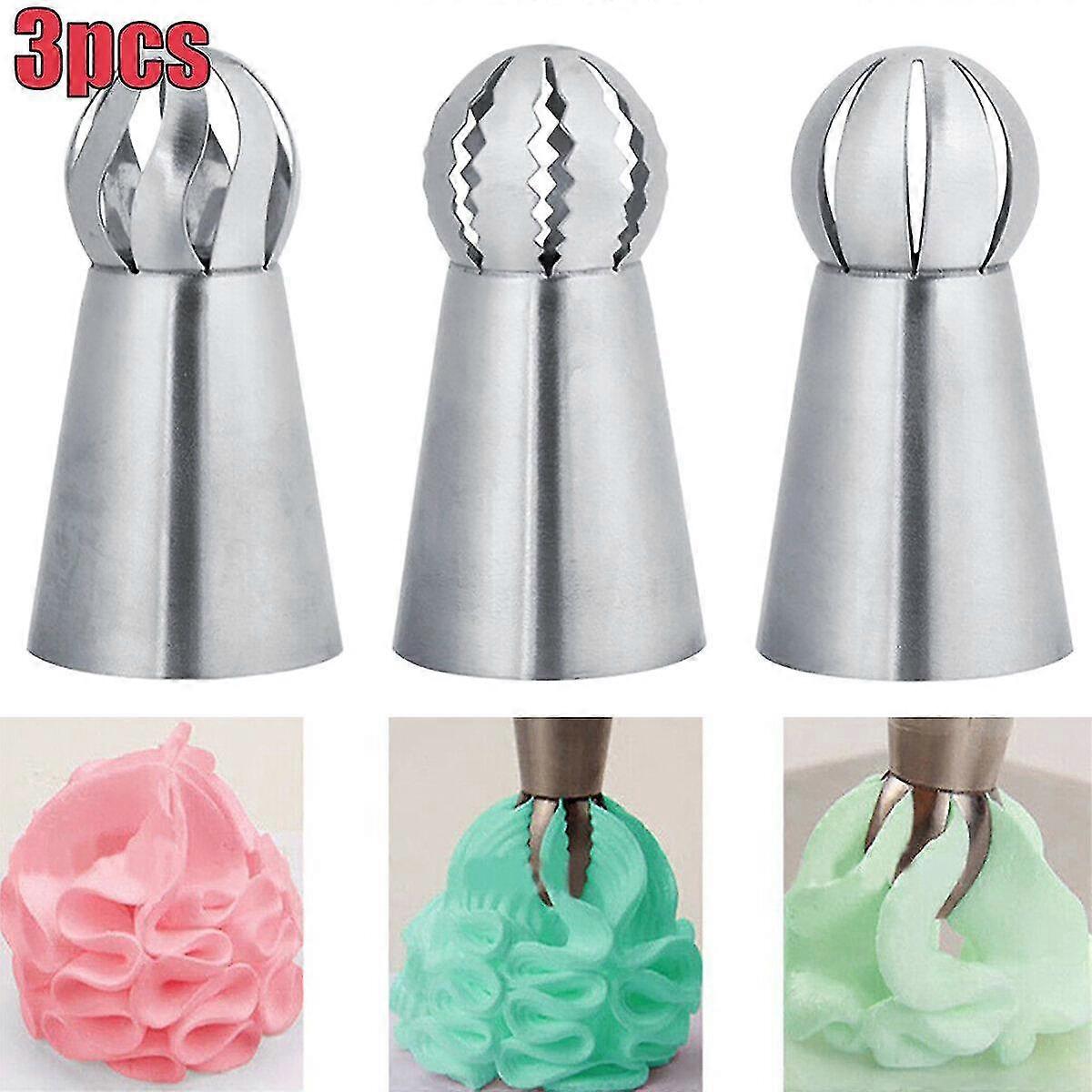 ball tips icing piping nozzles pastry baking sphere cake