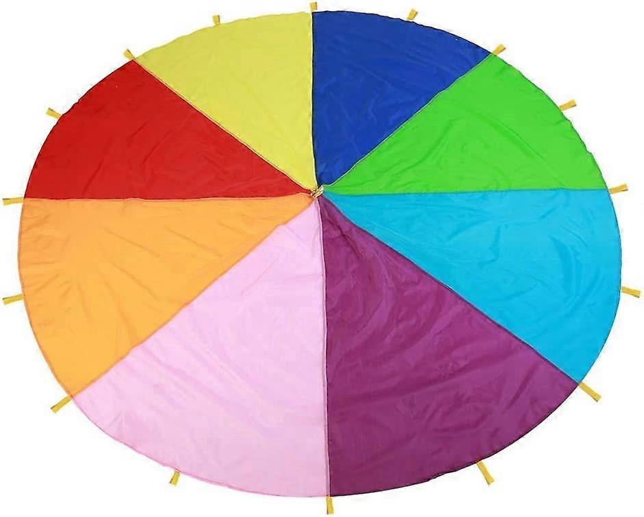 I bambini giocano con il paracadute, tende da gioco all'aperto Paracadute volante arcobaleno multicolore (5 m)