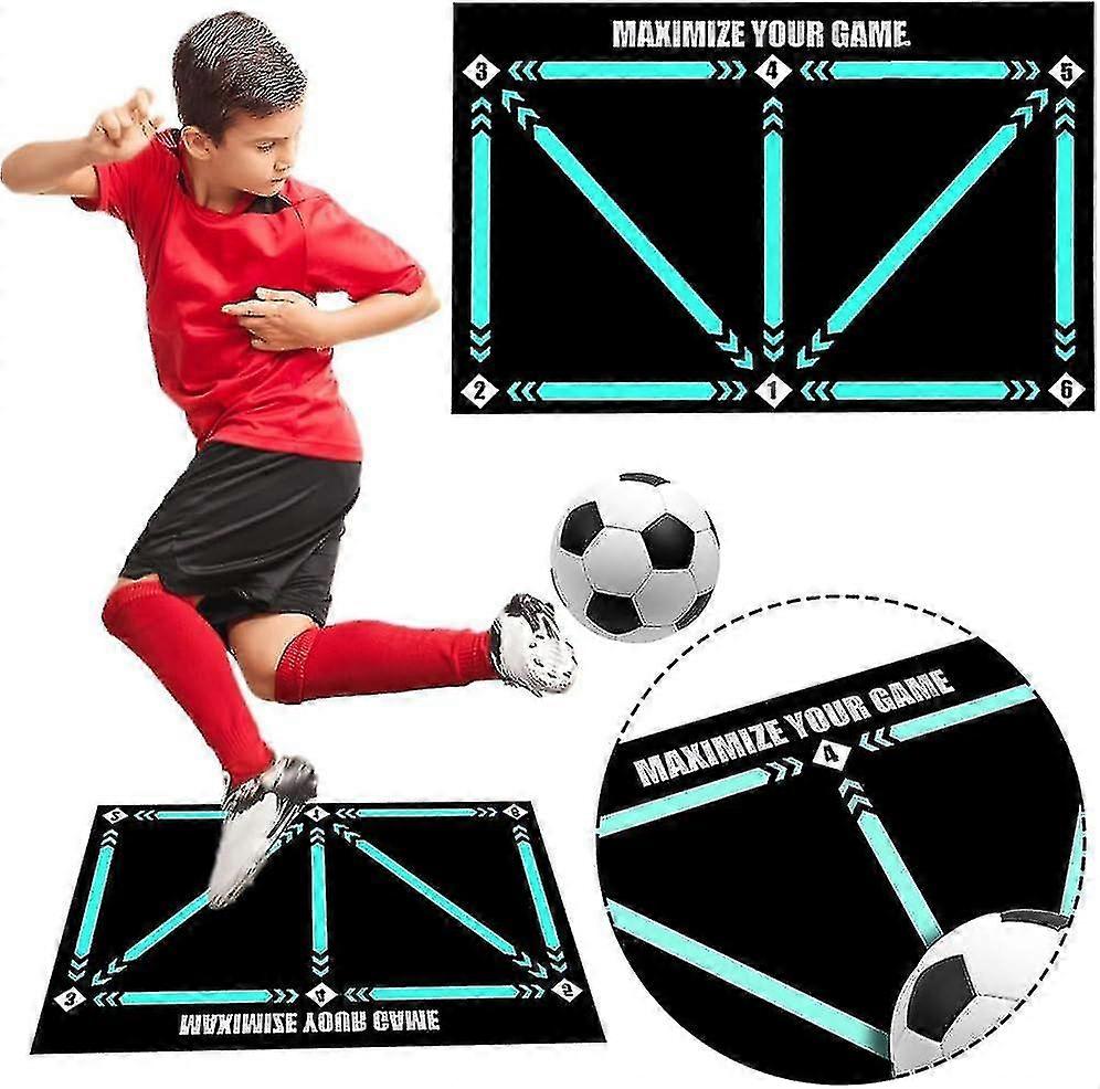 Tapis D'entraînement Football - 60x90 Cm - Caoutchouc Antidérapant - Pour Dribble, Agilité, Contrôle De Balle - Enfants Et Adultes