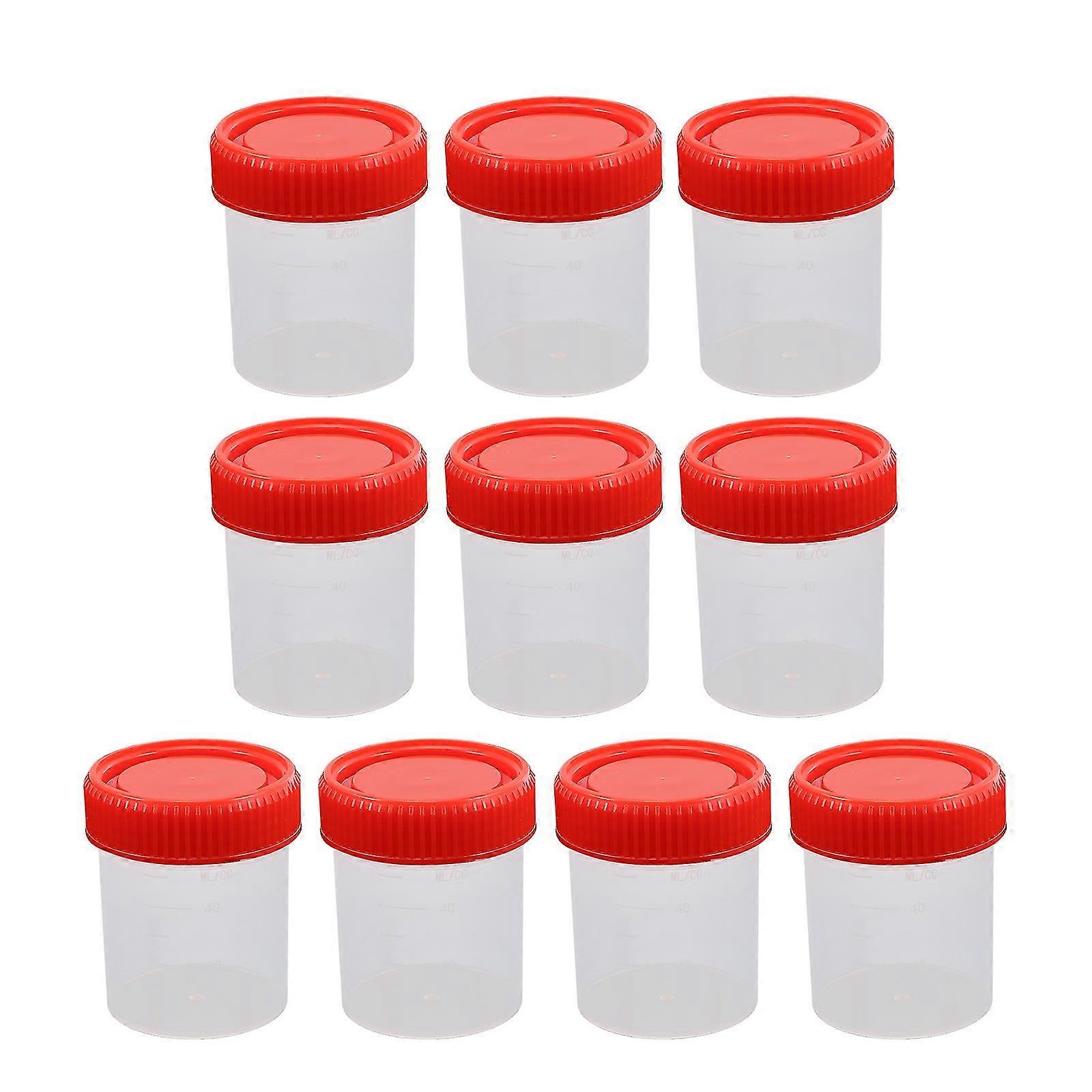 10pcs Leak-resistant Urine Cups Urine Specimen Collection Plastic Cups for Testing