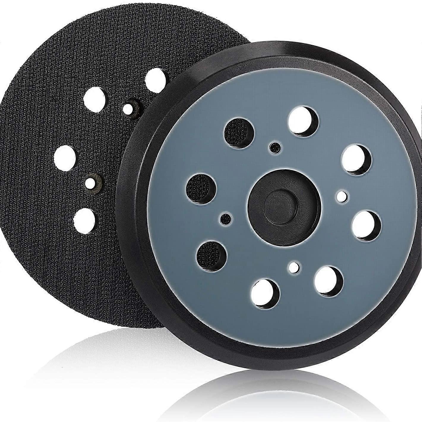 2pcs 5" 8 Hole Hook and Loop Orbital Sander Replacement Pads (Black)