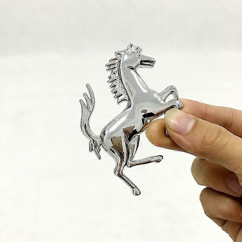 Για Ferrari μεταλλικό χρώμιο ασημί χρυσό τρέξιμο άλογο πίσω εμβλήματα φτερών κορμών εμβλήματα αυτοκόλλητο Z2AAD058-καλό