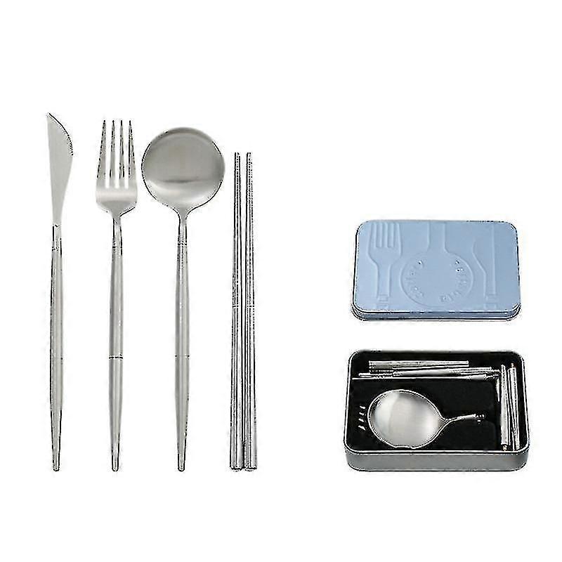 4pcs /set Portable Reusable Travel Cutlery Set Utensils Set Chopsticks