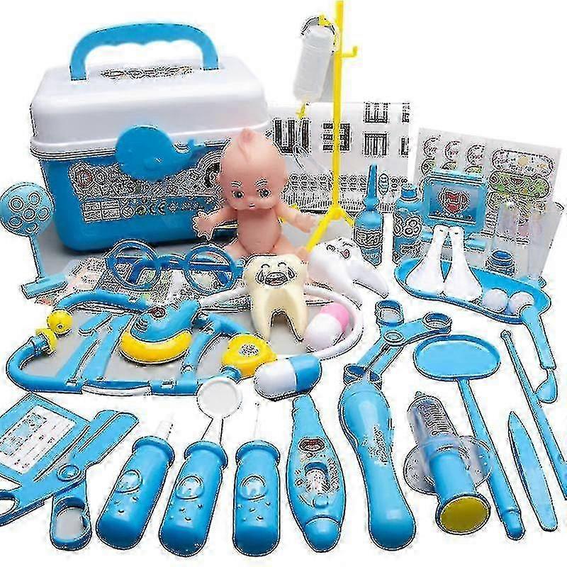 لعبة طبيب مجموعات 49 قطع التظاهر لعب الطبيب لعب سماعة الطبيب الطبية كيت Tw