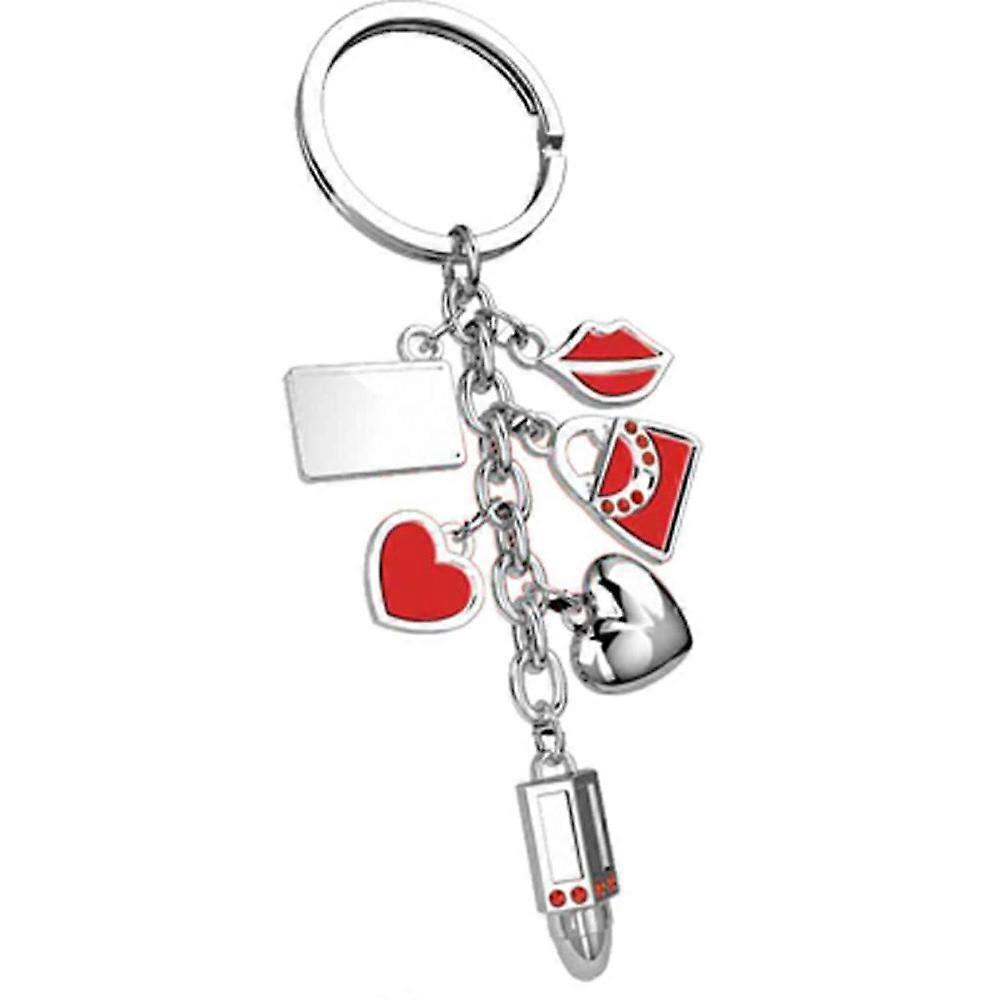 Lifefx Lipstick Heart Bag Keyring Premium Quality Durable and Stylish Keyring