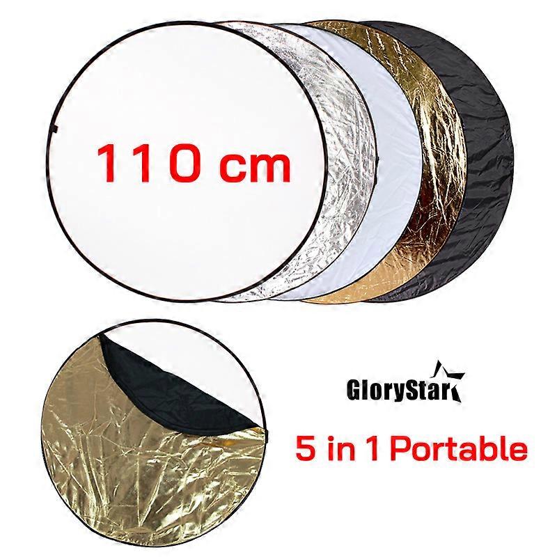 43.3&quot; 110cm 5-in-1 Multi-Disc Diffuers Light Round Reflector With Bag Portable Collapsible For Photography Photo Studio
