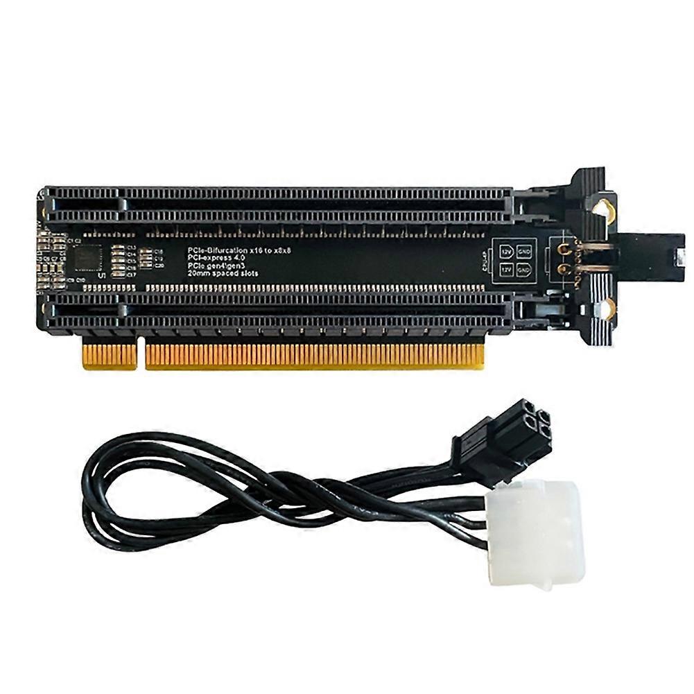 PCI-E 4.0 x16 1 έως 2 Διαιρούμενη κάρτα Gen4 PCIe-διακλάδωση X16 σε X8X8 με απόσταση 20 mm