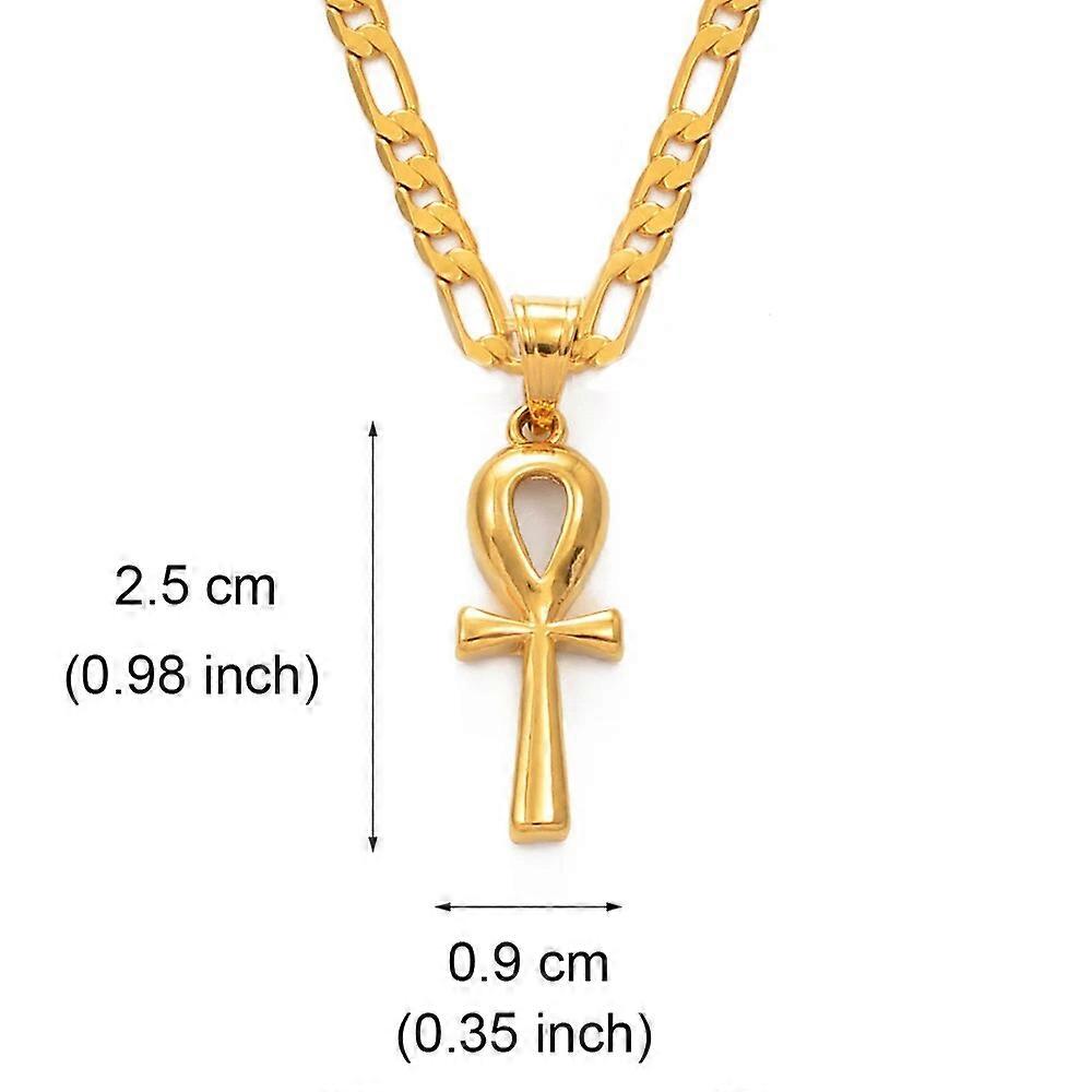 25 CM Mısır Haç Kolye Ankh Kolye Kadın Erkek Altın Renk Afrika Charm Takı Mısır Hiyeroglif Nil Anahtarı 057006B