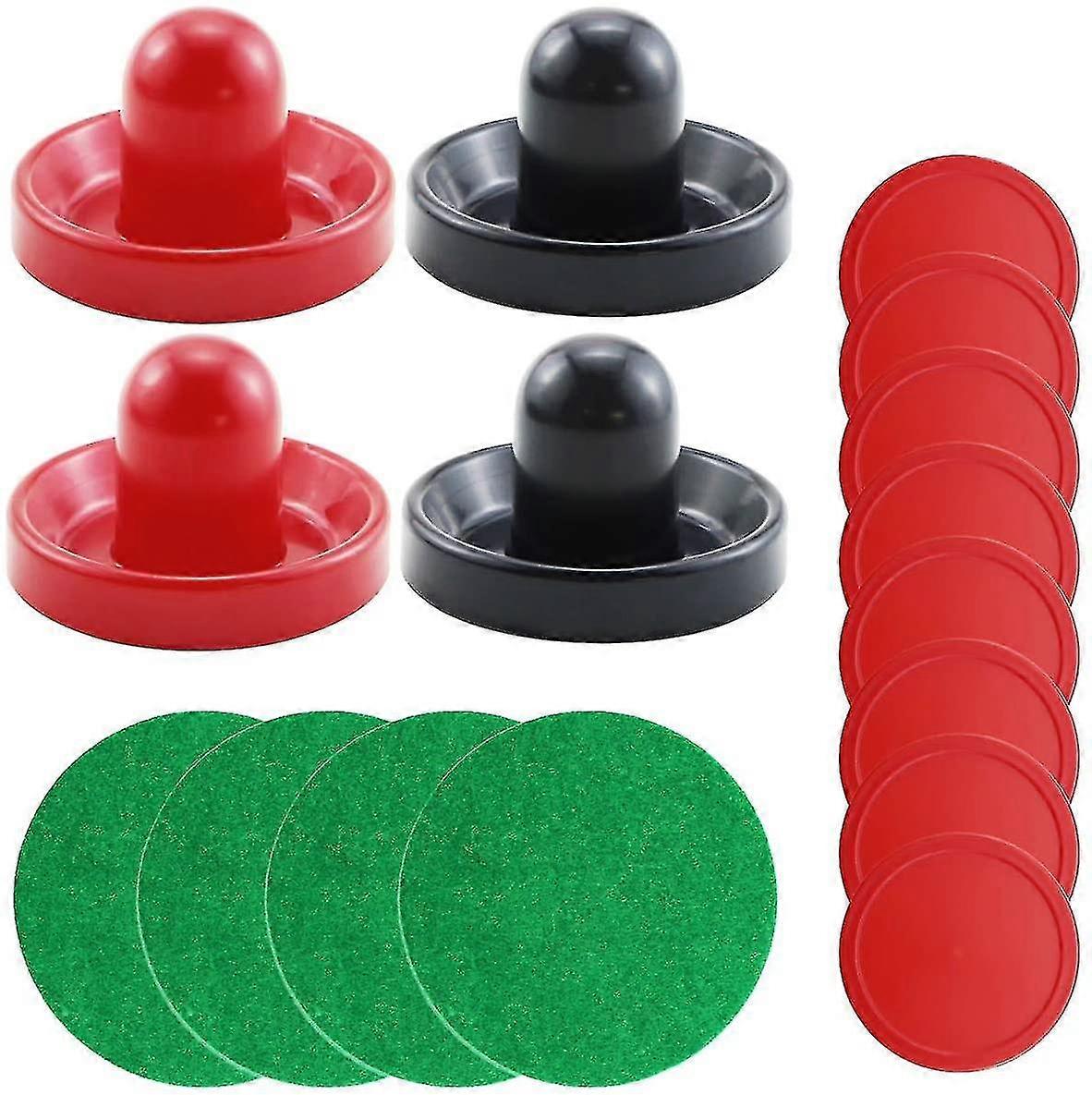 Light Weight Air Hockey Dark Blue And Red Air Hockey Pushers - Red Replacement Pucks For Game Tables, Equipment, Accessories(standard Size,4 Pushers A