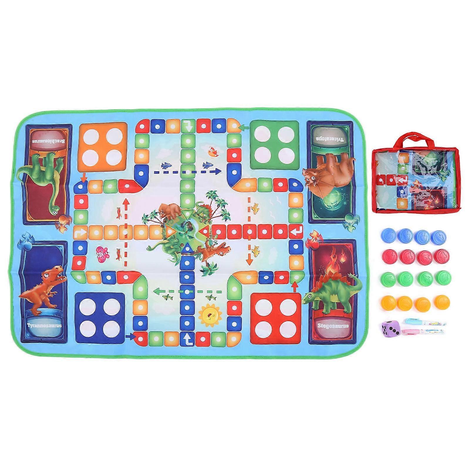 Doodle Drawing Mat 2 in 1 Double Sided Flying Chess Water Writing Painting Mat Interactive Toy(Double Sided (Flying Chess Water Writing Painting Board