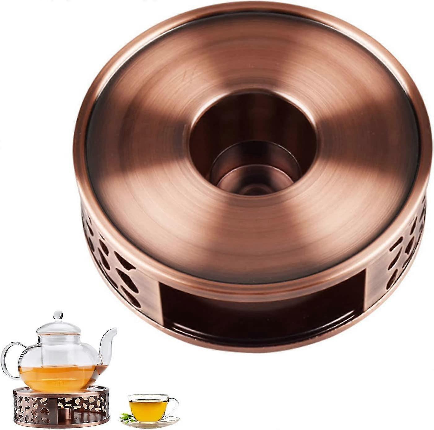 ステンレススチール製ティーポットウォーマー、耐熱ティーポット用キャンドルウォーマーベース、紅茶、コーヒー、ミルク断熱用（ティーポットウォーマー）