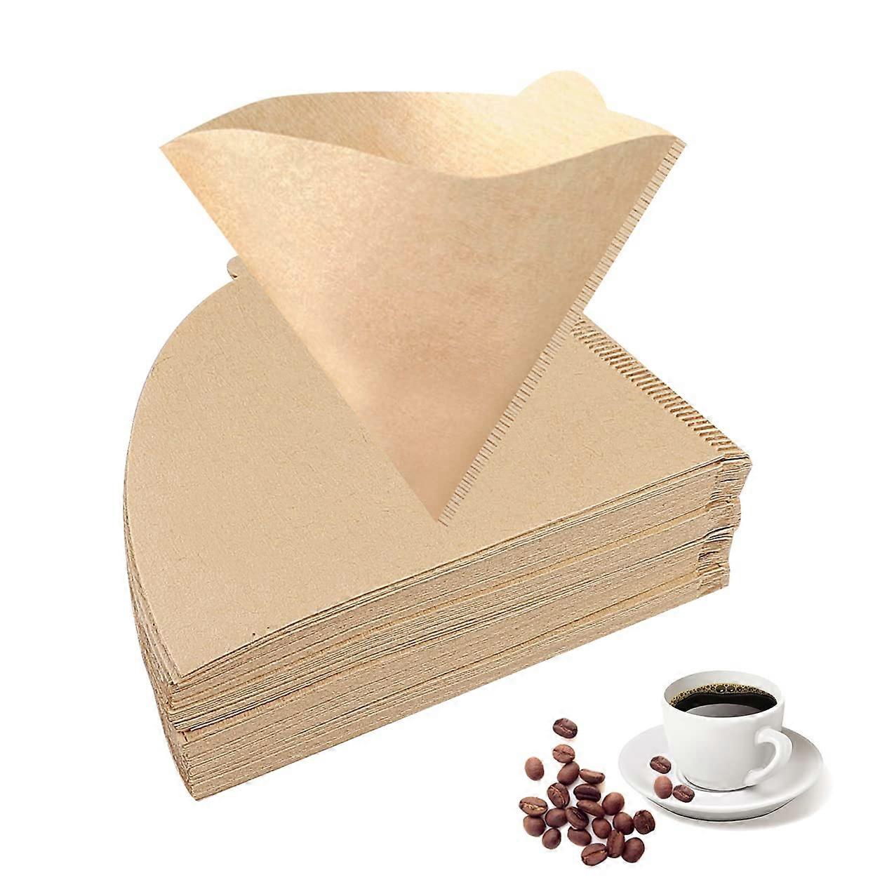 100 PCS Coffee Filter Papers, Paper Coffee Filters Compatible with V60 Size 02 Disposable Unbleached Cone