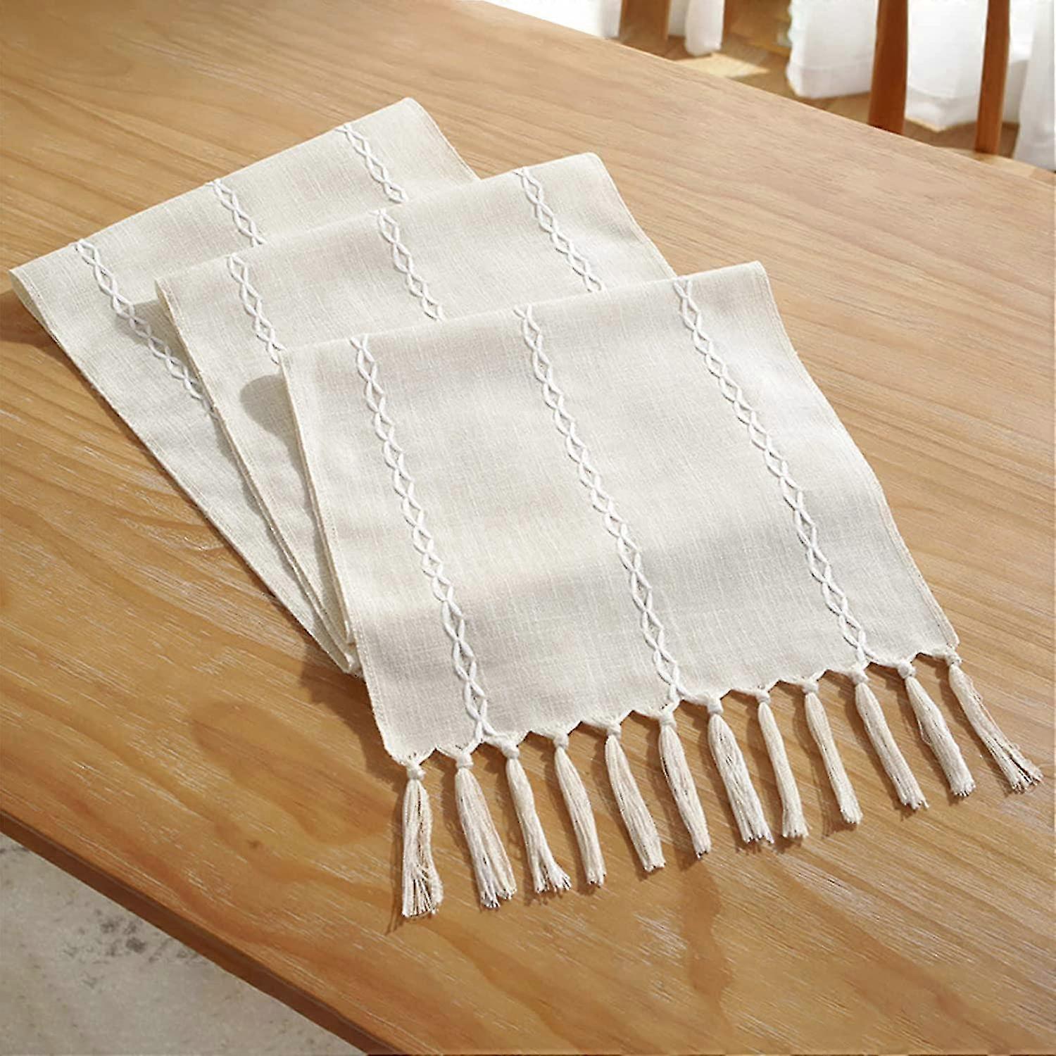 72 inches rustic linen table runner
