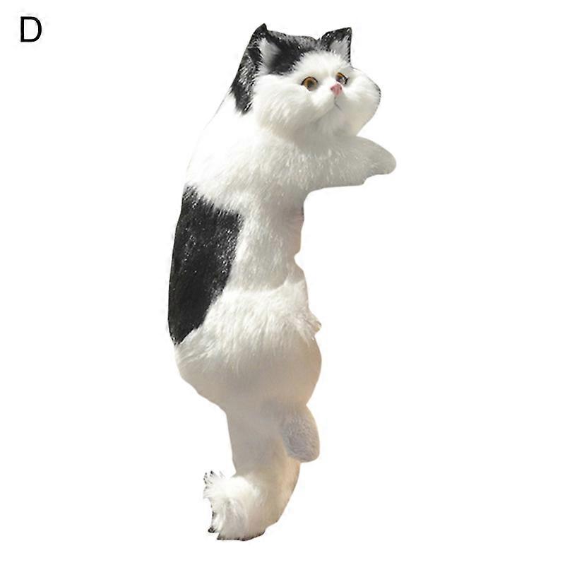 Simulation Cat Eco-friendly Vivid Artificial Fur Lovely Simulation Stuffed Plush Cat Toy for Household KAESI