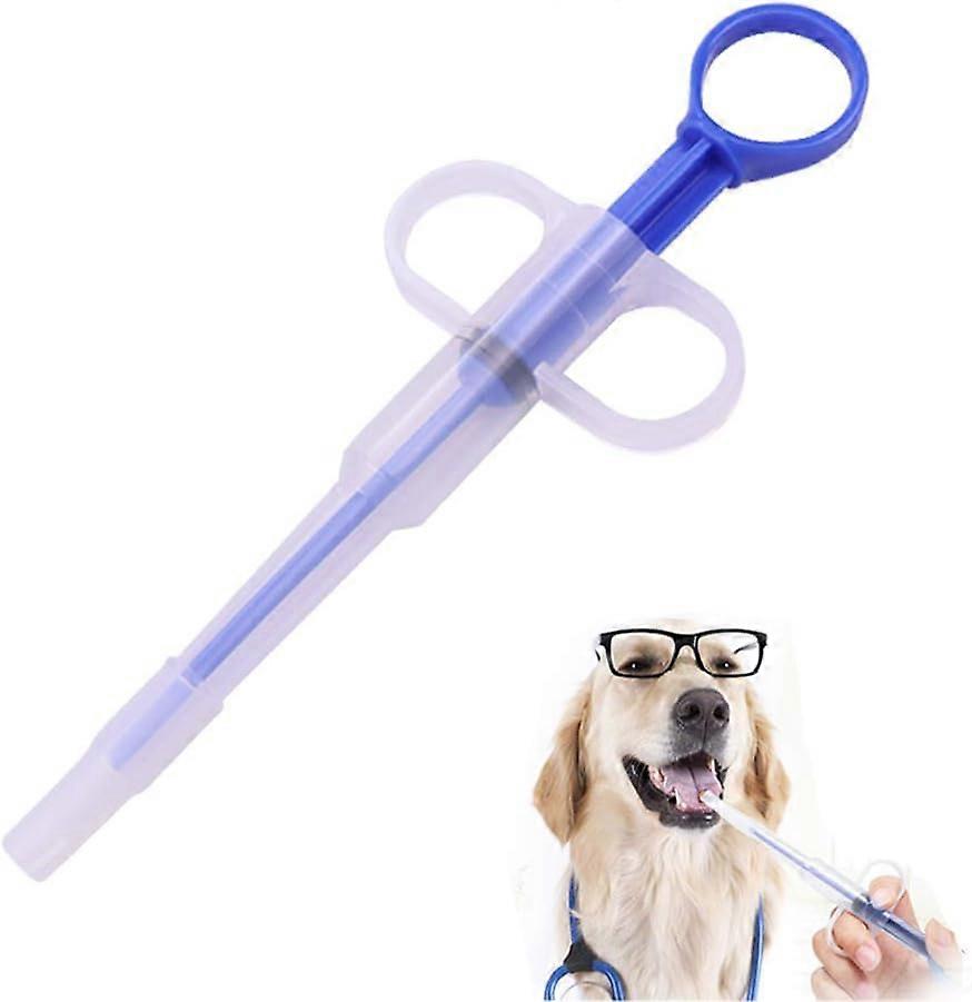 (Bleu) Distributeur de pilules pour chat Distributeur de pilules pour chat avec embout souple de sécurité Seringue en plastique réutilisable Médicament pour animaux de compagnie pour chats Chiens Bébés animaux de compagnie