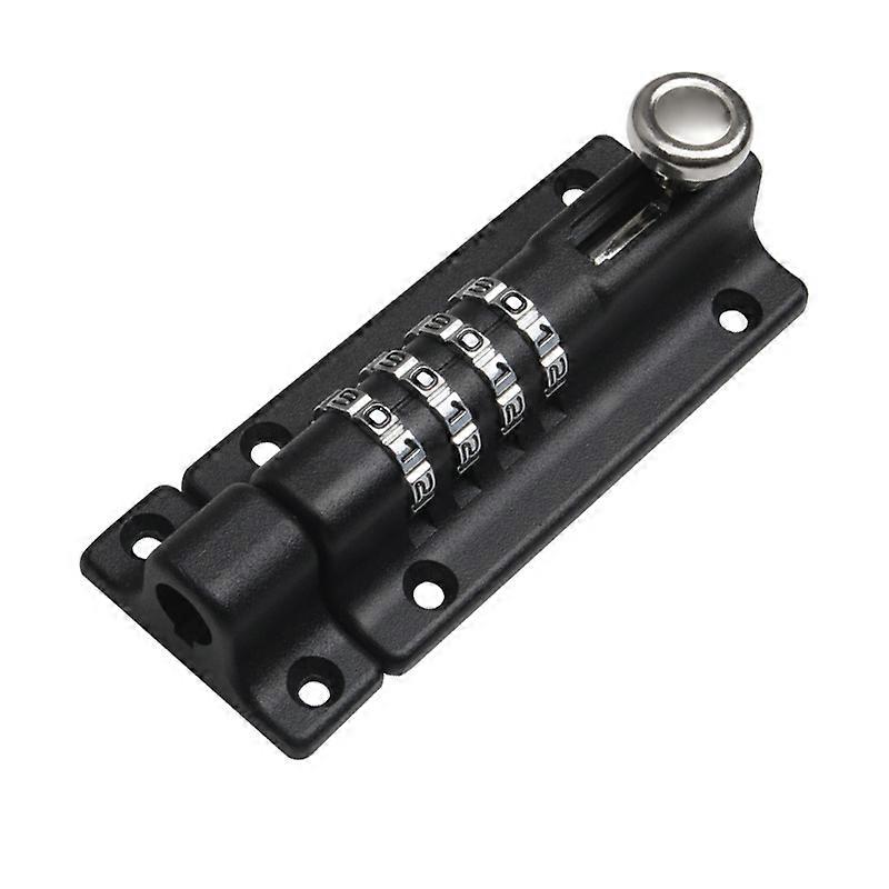 Combination Lock Hasp, Code Door Lock, Waterproof 4 Digit Combination Lock with Screws, Black