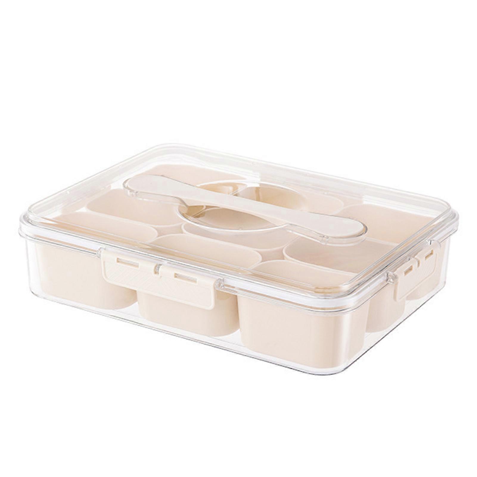 Spice Storage Box Fridge Crisper Box 9 Detachable Compartments Food Preservation Case Fruit Kitchen Ginger Garlic Container Food Storage Case