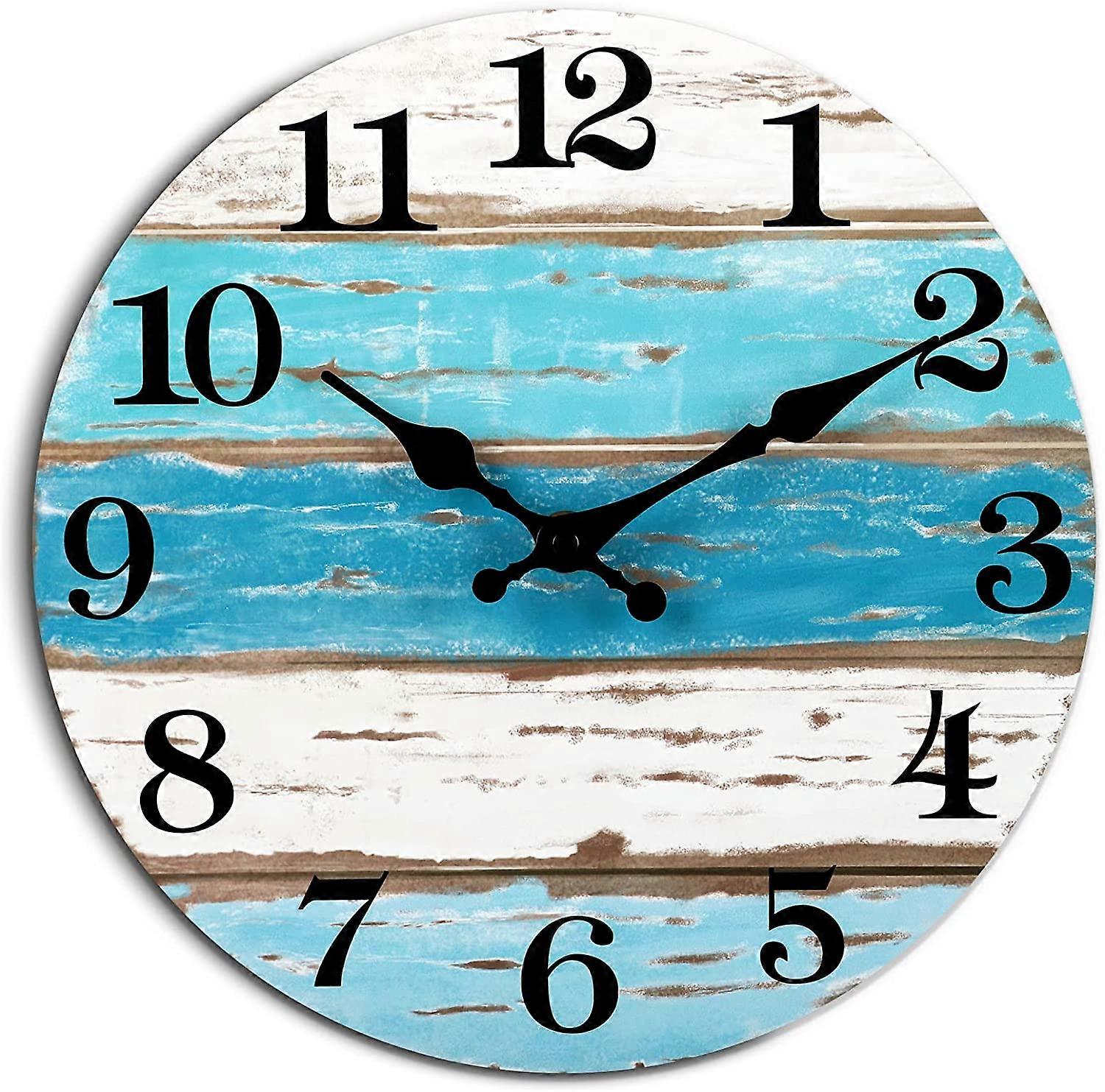 Wall Clock - Beach Themed Blue