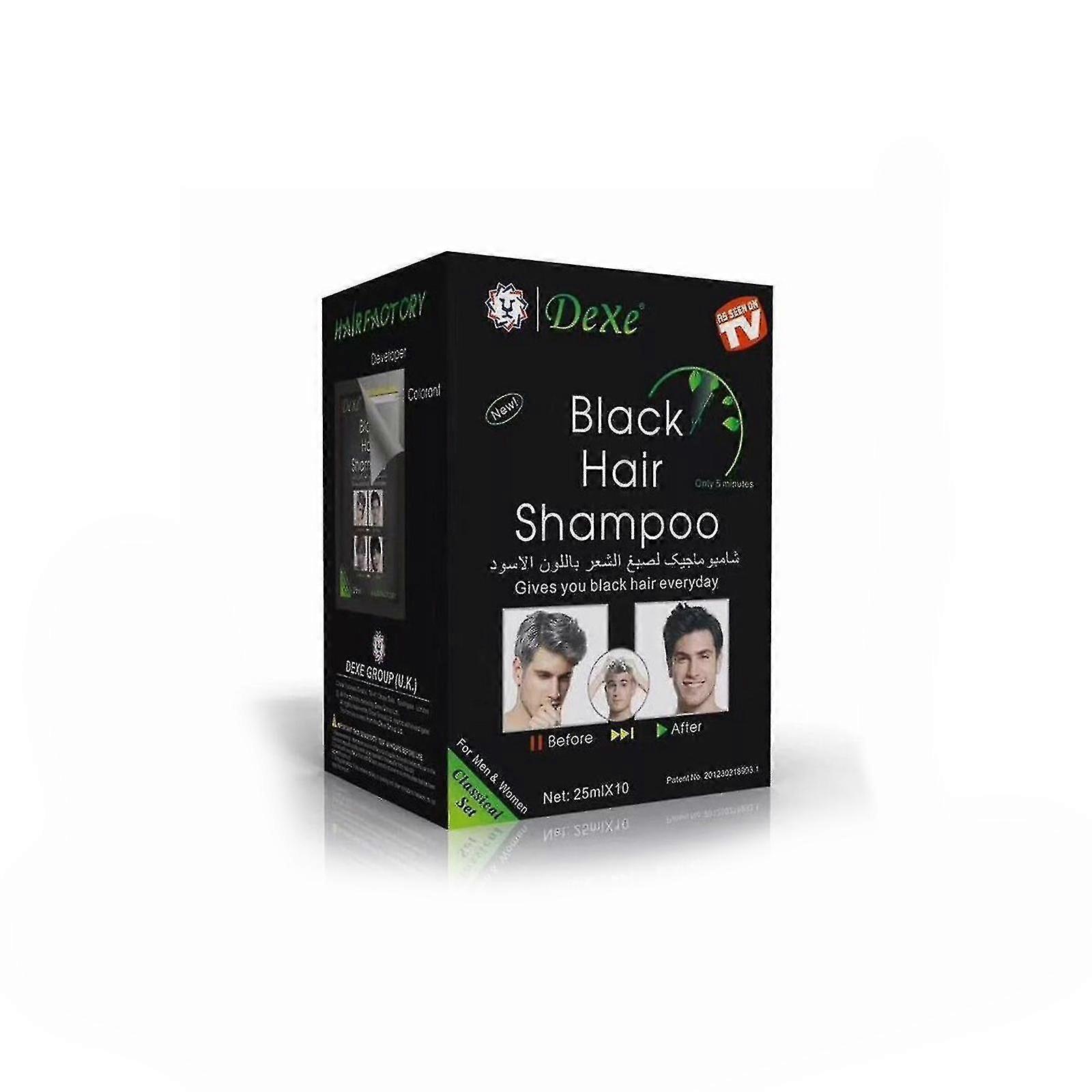 thumbnail image 2 of DEXE Instant 5-Min Black Hair Dye Shampoo - Demi-Permanent With Argan Oil, 10-20 Pack 2 of 4