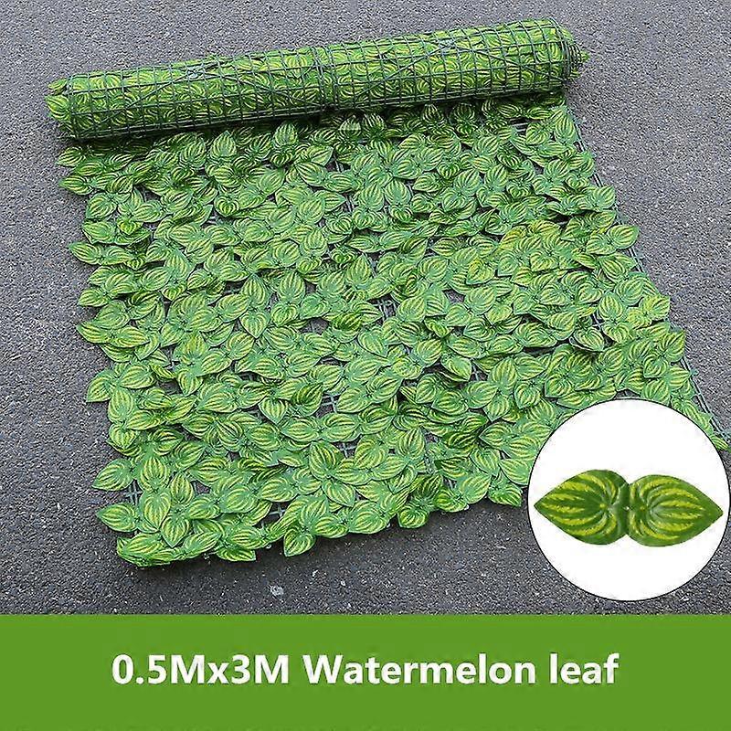 0.5x3M Artificial Leaf Garden Fence Anti-UV Privacy Protection Artificial Fence Wall Ivy Fence Panel