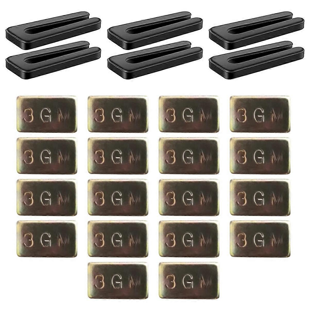 Εξάρτηση εξισορρόπησης λεπίδων ανεμιστήρων οροφής, ανθεκτικά κλιπ ισορροπίας λεπίδων ανεμιστήρων 6PC 18 αυτοκόλλητα μετάλλων PC 3