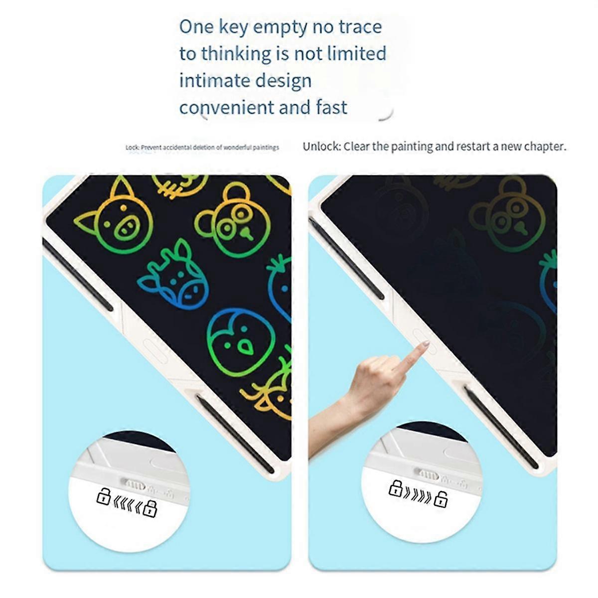 20 Inch Rechargeable LCD Electronic Drawing Board Colorful Writing Board Graffiti Handwriting Board