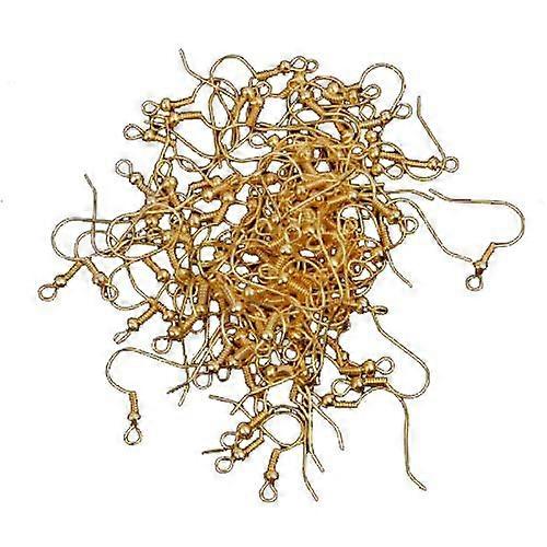100 st guldpläterade örhängeskrokar