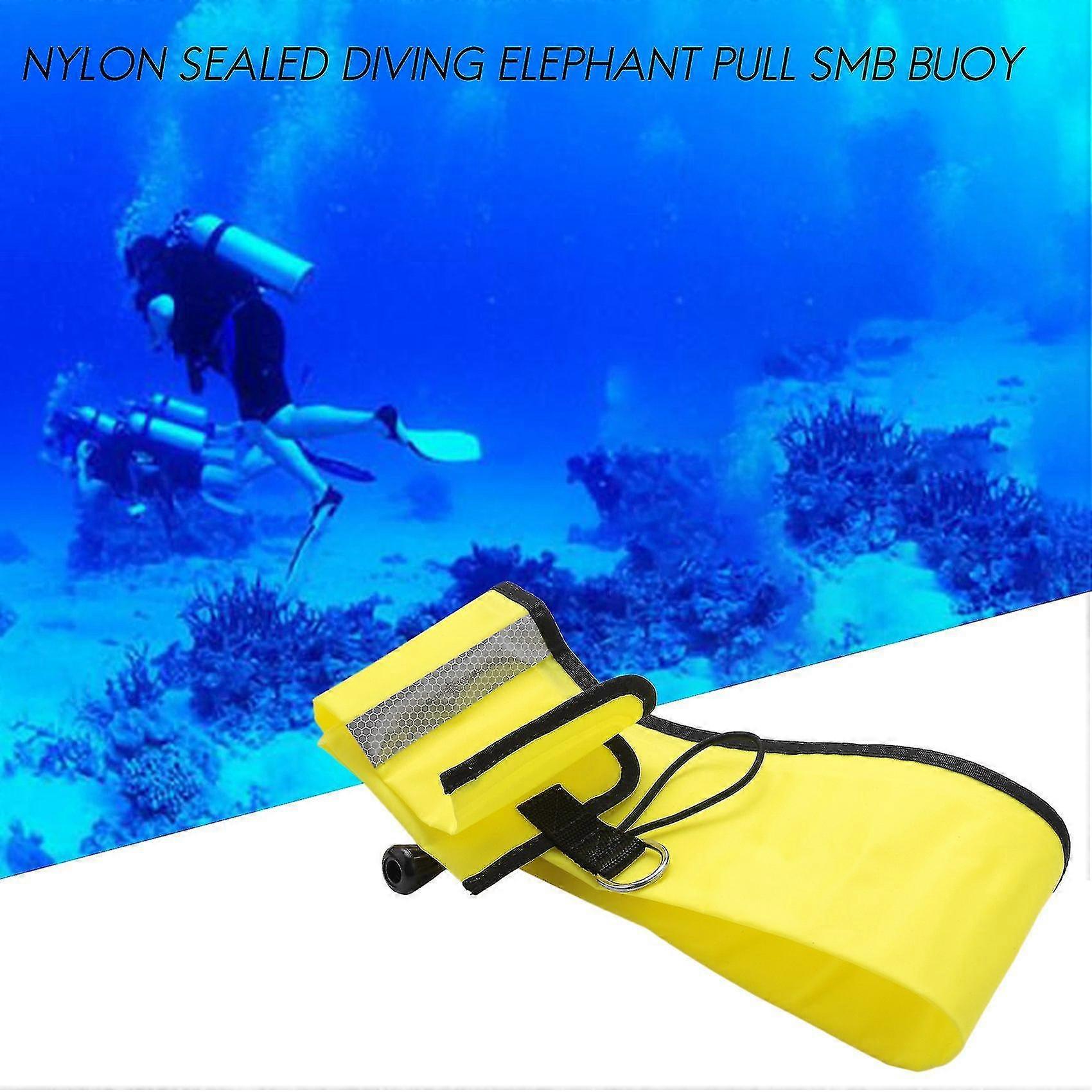 1m Scuba Diving Inflatable Smb Surface Signal Marker Buoy Visibility Float Signal Tube Sausage,yell (tangling)