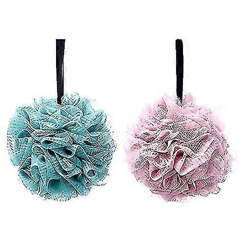 Bath ball loofah sponge, body exfoliating 2pcs