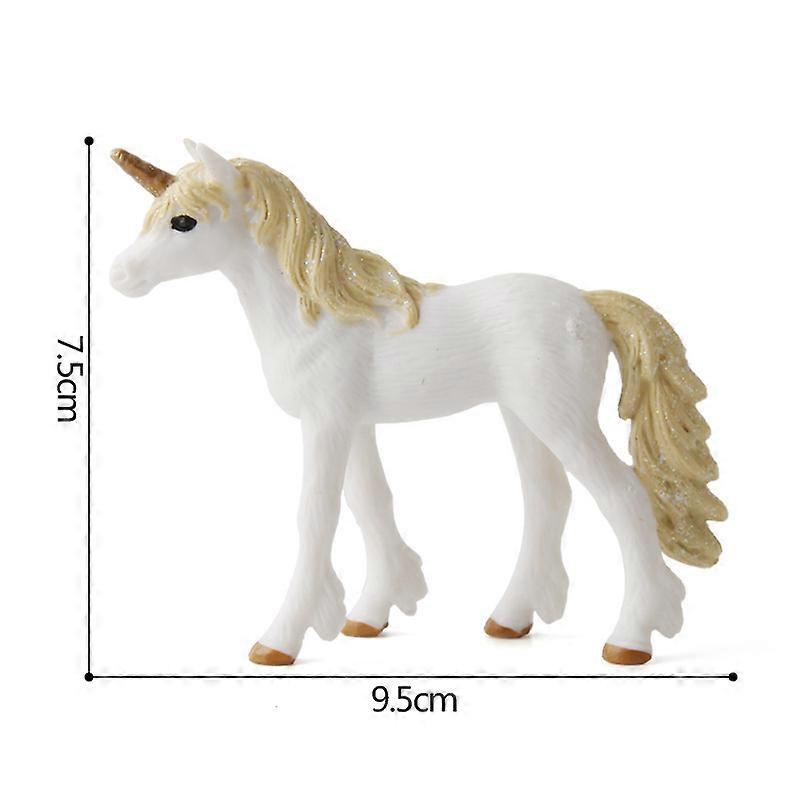 10Pcs Little Simulation Unicorn Model Toy Elf Horse Eudemons Series Plastic Animal Model Toys