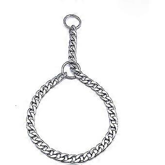 Solid Iron Dog Collar Metal Chain Adjustable Large Dog Pet Training Collar,3mm*55cm