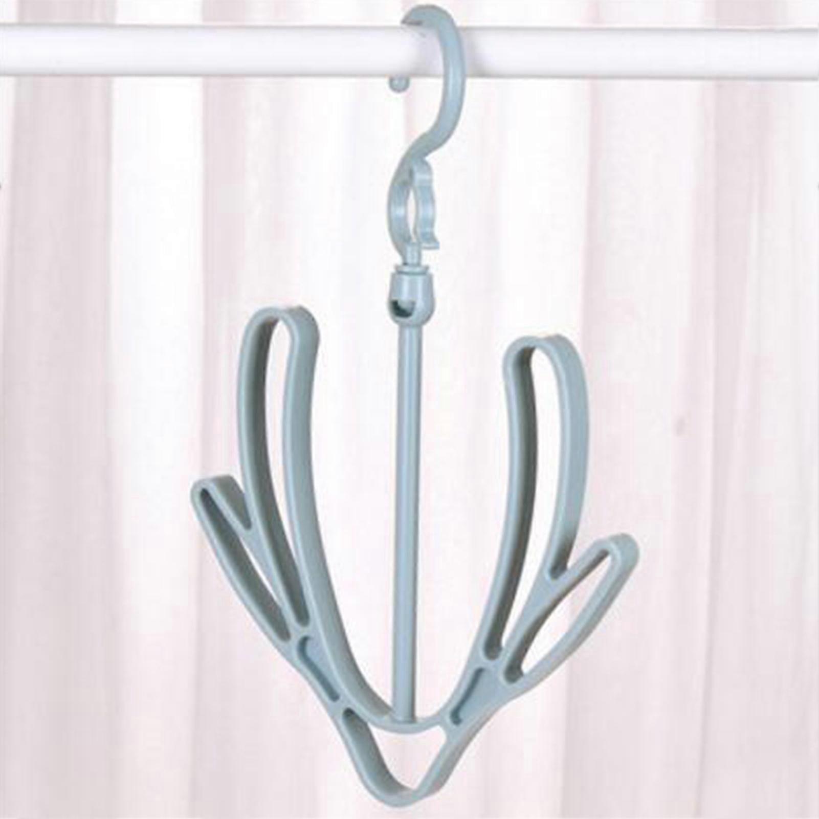 Shoes Drying Rack PP 360 Rotatable Windproof Connectable Shoes Storage Hanger for Scarves HatsBlue
