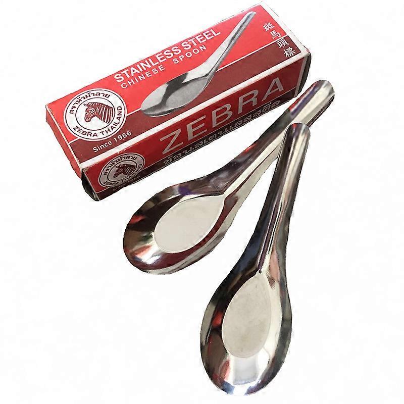 Zebra Edelstahl Löffel 12 Stück