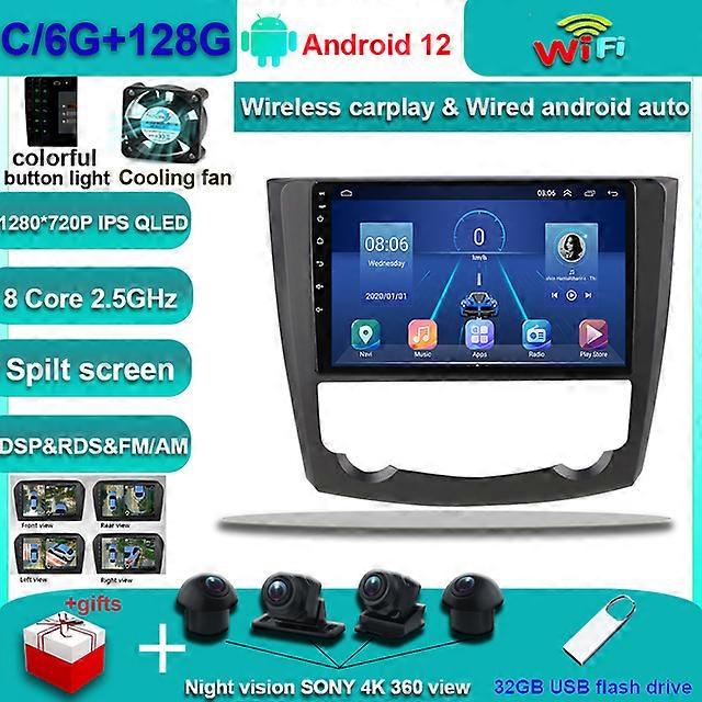 QLED Android auto Android 12 لرينو Kadjar 2015 2016 2017 2018 2019 Android 11 مشغل فيديو الوسائط المتعددة الملاحة GPS