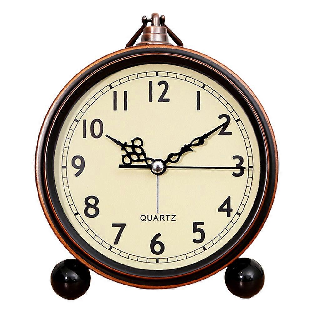 Alarm Clock, Pendulum Clock, Household Clock, 4-Inch Ultra-Silent, Non-Tick Clock, Gift Clock Style1