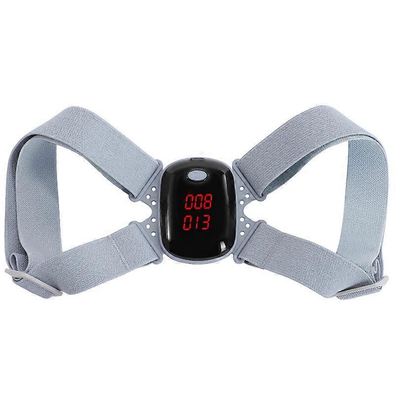 USB posture corrector with adjustable backrest with screen display and smart vibration reminder for correct sitting and posture