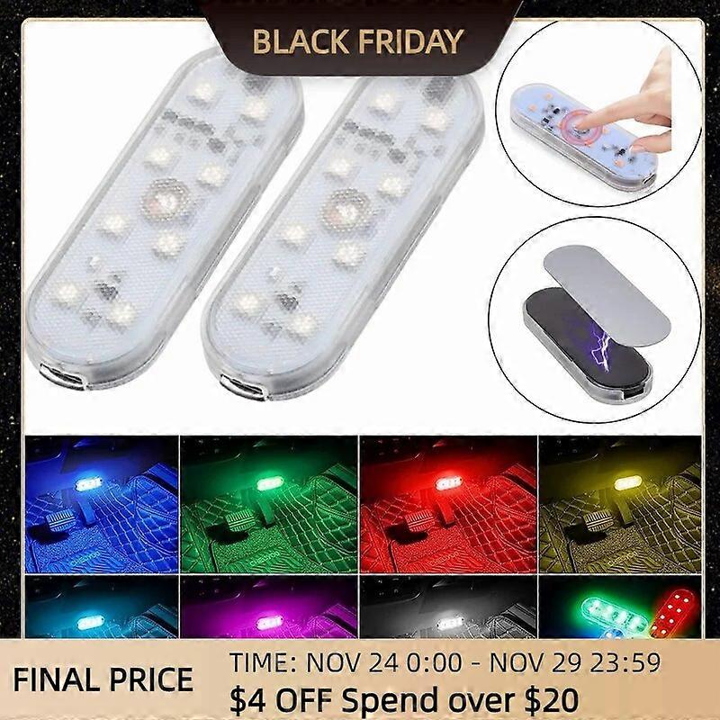 2PCS φως αφής μαγνητικό LED εσωτερικό φωτισμό κορμό LED εσωτερικό ασύρματο εσωτερικό φως αυτοκίνητο όχημα ανώτατο φως μαγνήτη