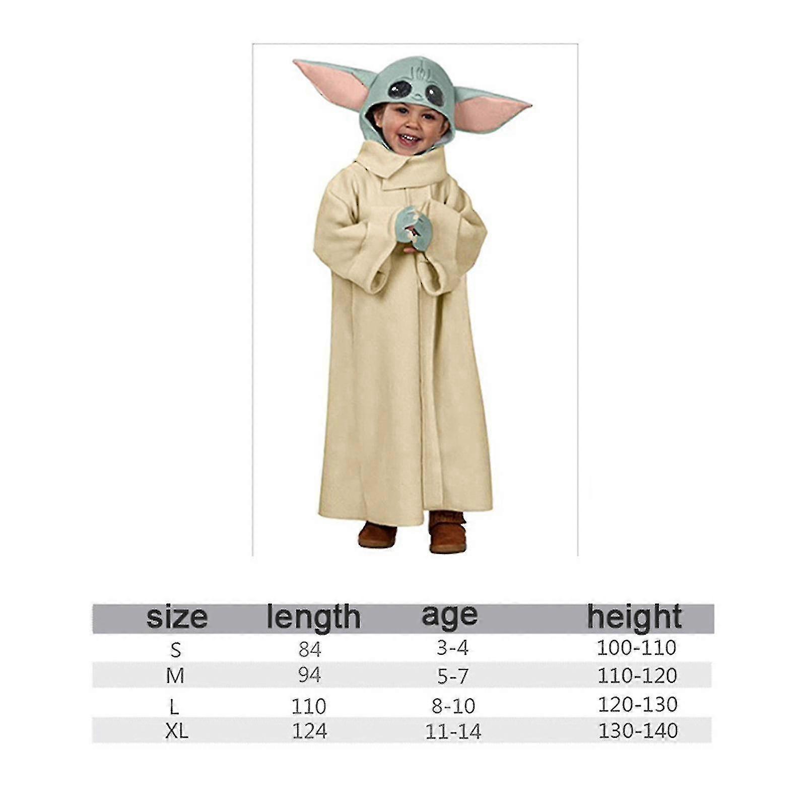 Hot Star Wars The Mandalorian Yoda Traje Robe Com Chapéu d
