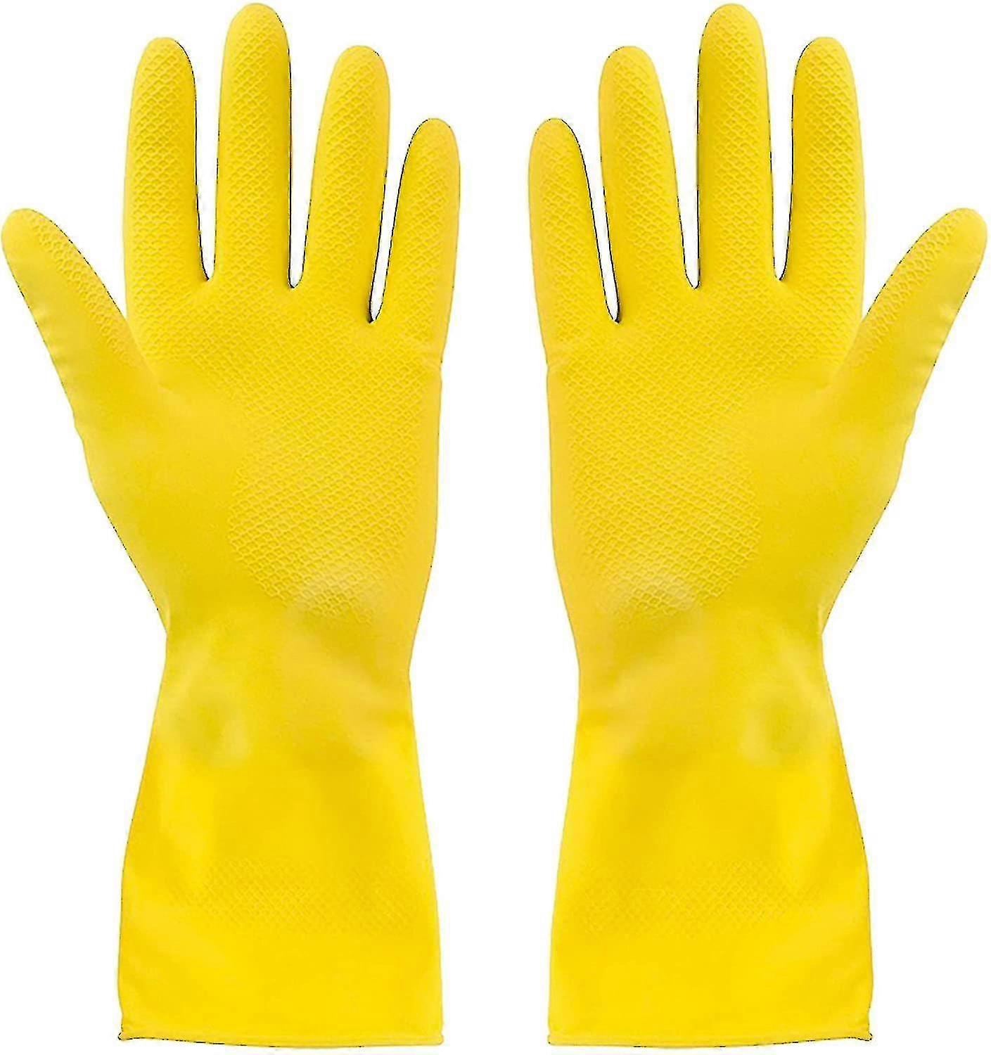 3 Pack Yellow Cleaning Gloves-small