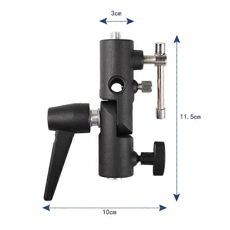 Universal Metal Camera Fill Light Tripod Ball Head with Flash Holder and Umbrella Socket