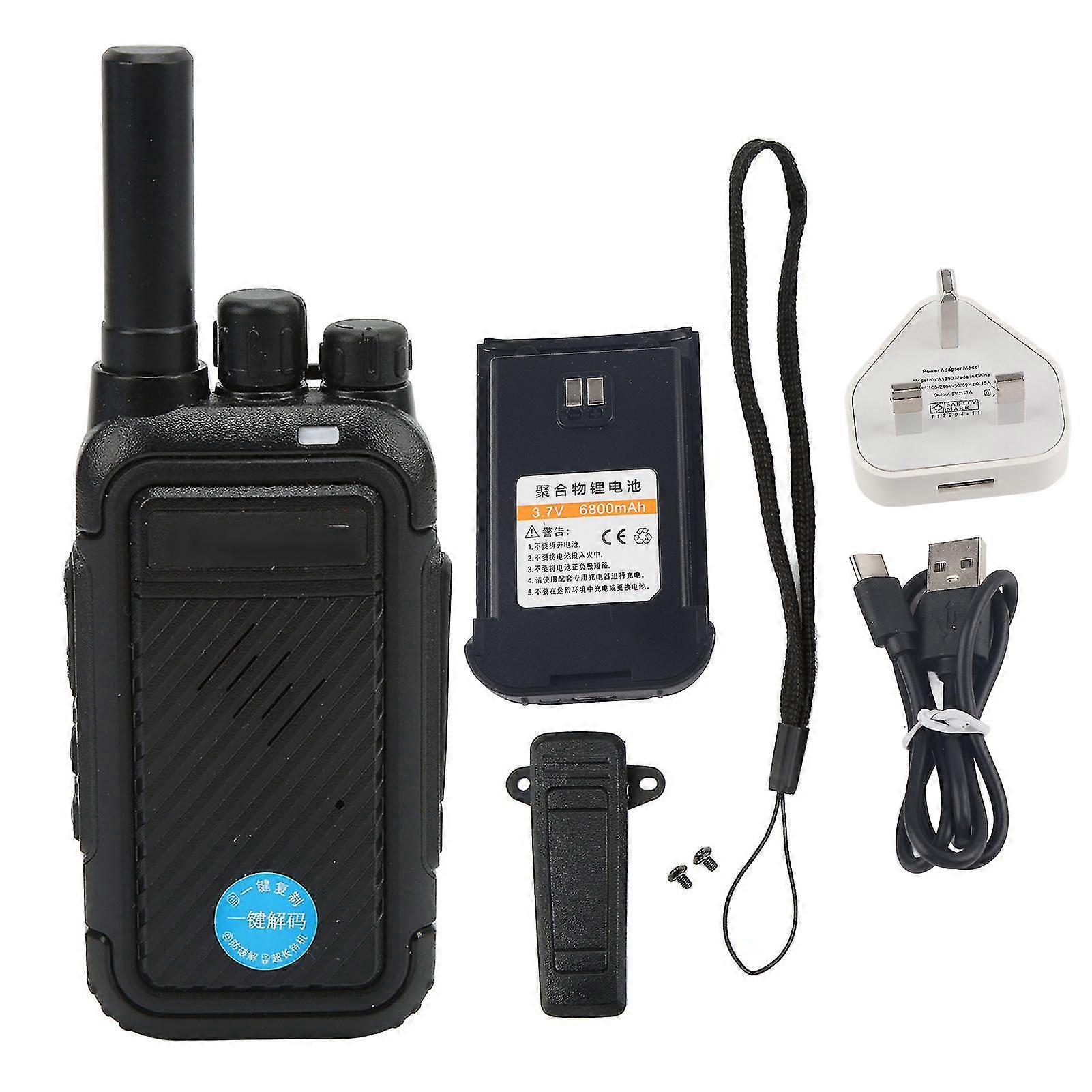 Decodable Anti-Cracking 10 Watt Two Way Radio Walkie Talkies for Commercial Outdoor Activities (UK Plug)