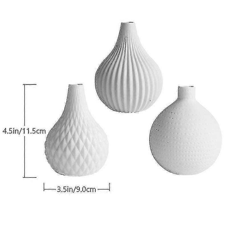 Ceramic Flower Vases - Set of 3